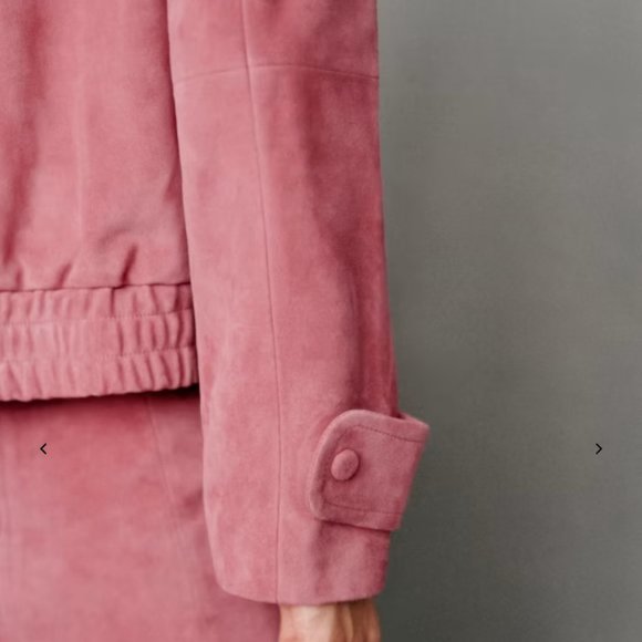 SOLD // Sézane NWT Nelson Jacket in Rosewood Suede Size 40/US 8 - Picture 4 of 7